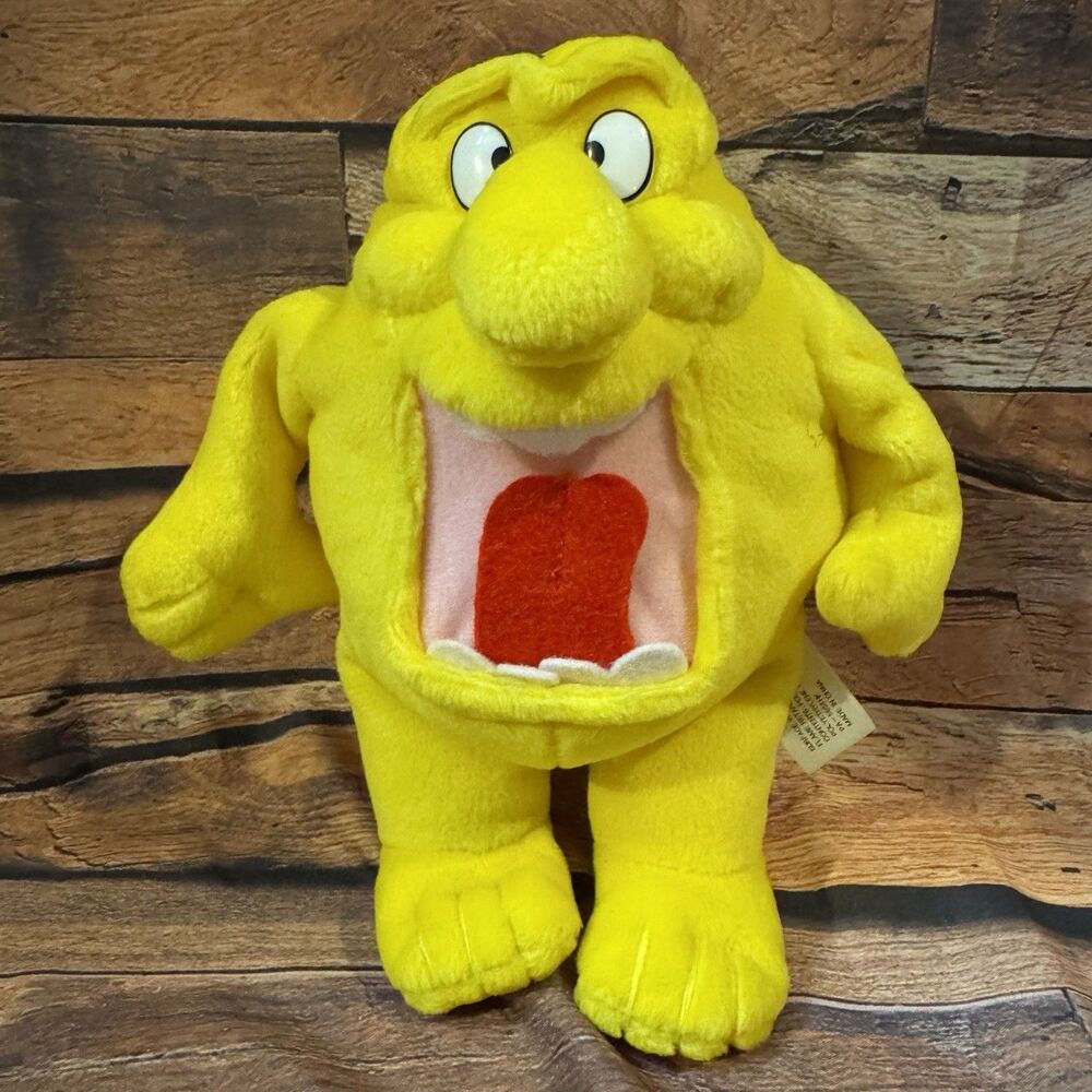 Vintage Taco Villa The Hungries Irving Plush Mascot Yellow Fast Food Stuffed Toy